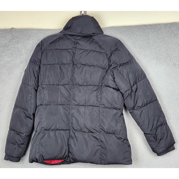 RAINFOREST Puffer Jacket Womens Large Black Softshell Lined Filled Zip Pockets - Picture 2 of 16